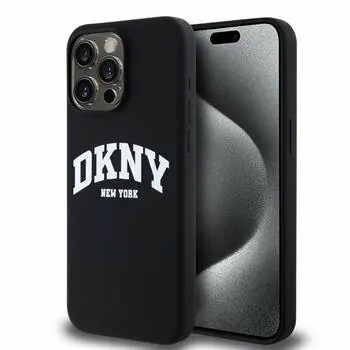 DKNY Liquid Silicone Arch Logo MagSafe Zadní Kryt pro Apple iPhone 14 Pro Max černá