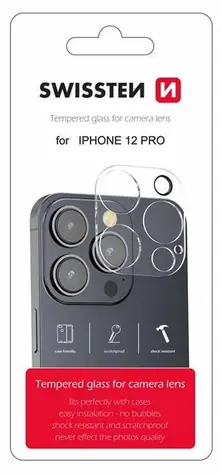 SWISSTEN Ochranné sklo čoček fotoaparátu pro Apple iPhone 12 Pro