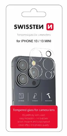 SWISSTEN Ochranné sklo čoček fotoaparátu pro Apple iPhone 13/13 mini
