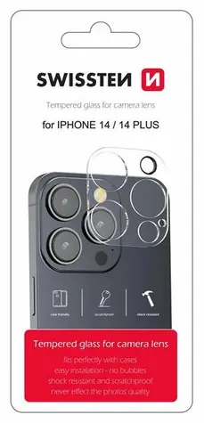 SWISSTEN Ochranné sklo čoček fotoaparátu pro Apple iPhone 14/14 Plus