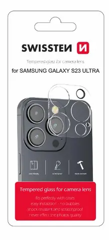 SWISSTEN Ochranné sklo čoček fotoaparátu pro SAMSUNG GALAXY S23 Ultra