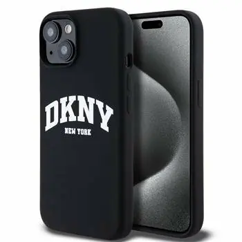 DKNY Liquid Silicone Arch Logo MagSafe Zadní Kryt pro Apple iPhone 13 černá