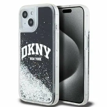 DKNY Liquid Glitter Arch Logo Zadní Kryt pro Apple iPhone 11 černá