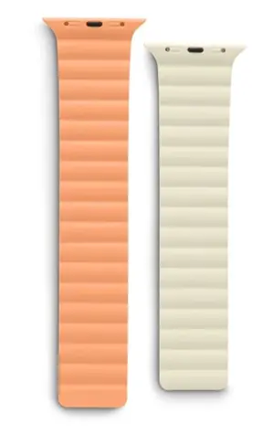 Hama Fantastic Feel Magnetický řemínek pro Apple Watch 38/40/41 mm oranžovo-béžová