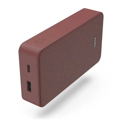 Hama Colour 20 červená / Powerbanka / 20000 mAh / 1x USB-C / 1x USB-A / 5V / 3A