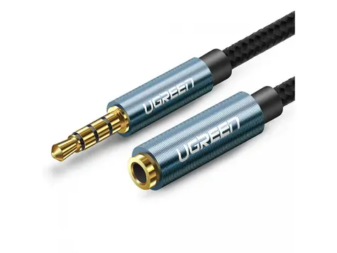 UGREEN AV118 Prodlužovací kabel 3.5mm Jack (M) - 3.5mm Jack (F) 2m modrá