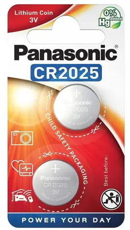 Panasonic Lithiová baterie CR2025 3V 2ks / blistr
