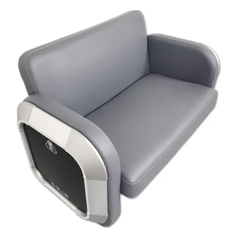 E-Blue EEC346-21 Herní dvojitá sofa šedá / syntetická kůže / nosnost až 300 kg