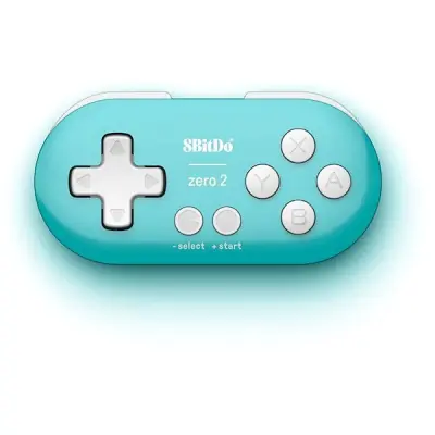 8BitDo Zero 2 modrá / Bezdrátový ovladač / Bluetooth / pro Windows & Android & Sraspberry Pi & Switch