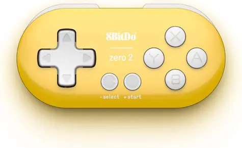 8BitDo Zero 2 žlutá / Bezdrátový ovladač / Bluetooth / pro Windows & Android & Sraspberry Pi & Switch