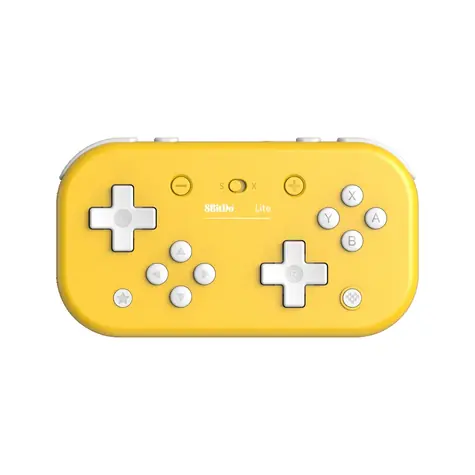 8Bitdo Lite žlutá / Bezdrátový ovladač / Bluetooth / pro Windows / Switch / SteamOS / Rasberry Pi