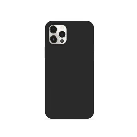 Epico Silikonový kryt pro iPhone 12 Pro Max černá / s podporou uchycení MagSafe 