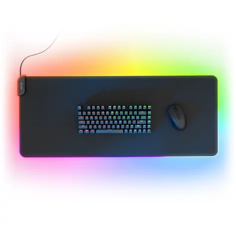 Hyte CNVS Intense Play Mat qRGB černá / herní podložka pod klávesnici a myš / 900x370x5 mm