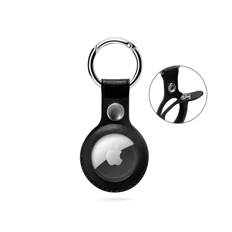Epico Leather Case Kožené pouzdro pro Apple AirTag černá