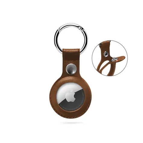 Epico Leather Case Kožené pouzdro pro Apple AirTag hnědá