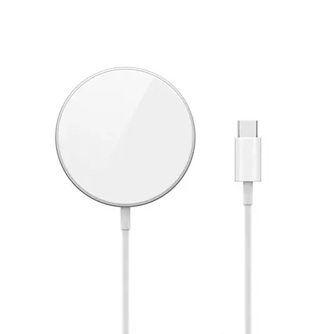 Epico Mag+ Bezdrátová hliníková nabíječka s podporou uchycení MagSafe stříbrná / 15W