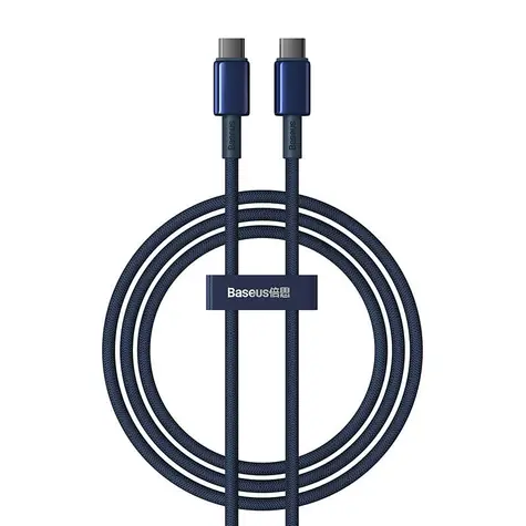 Baseus Tungsten Gold Kabel USB-C na USB-C 1m modrá / 2x USB-C (M) / 100W