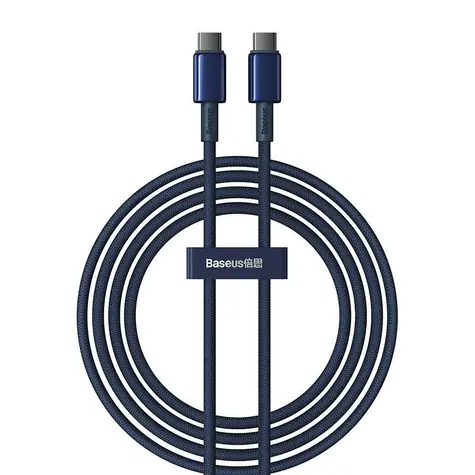 Baseus Tungsten Gold Kabel USB-C na USB-C 2m modrá / 2x USB-C (M) / 100W