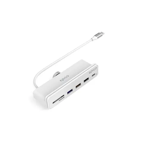 Epico USB-C 7in1 iMac Hub bílá / 3x USB-A / 1x USB-C / HDMI / Micro SD