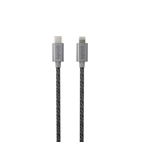 Epico pletený kabel USB-C na Lightning 60W 1.8m - vesmírně šedá
