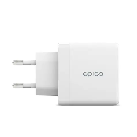 Epico nabíječka GaN 65W bílá / 1x USB-C / 1x USB-A