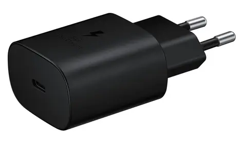 SAMSUNG Napájecí adaptér s rychlonabíjením (25W) bez kabelu černá - krabička / USB-C / 3A 