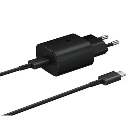 SAMSUNG Napájecí adaptér s rychlonabíjením (25W) černá / 1m kabel / USB-C / 3A / bulk balení