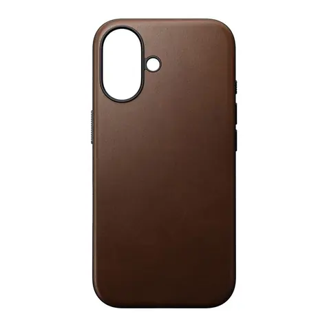 Nomad Modern Leather Case Kožený kryt pro Apple iPhone 16 hnědá