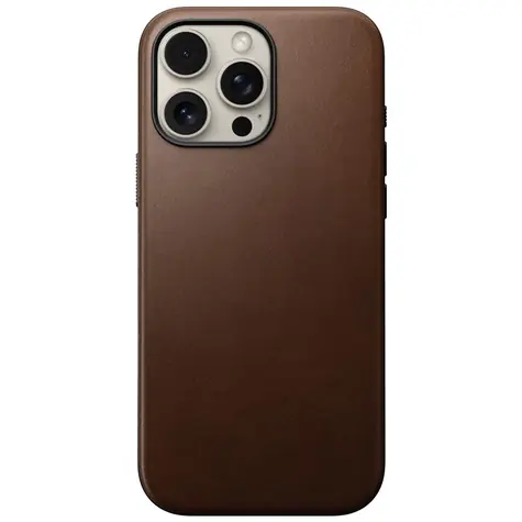 Nomad Modern Leather Case Kožený kryt pro Apple iPhone 16 Pro Max hnědá