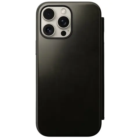 Nomad Modern Leather Folio pouzdro pro Apple iPhone 16 Pro Max green chrome