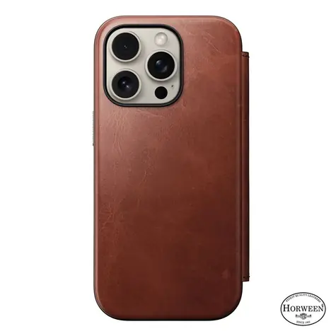 Nomad Modern Leather Folio pouzdro pro Apple iPhone 16 Pro olde dublin