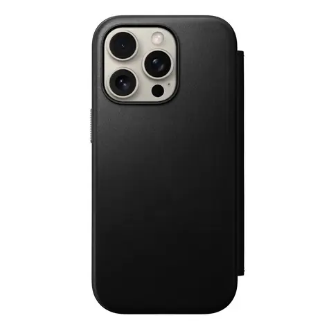 Nomad Modern Leather Folio pouzdro pro Apple iPhone 16 Pro černá