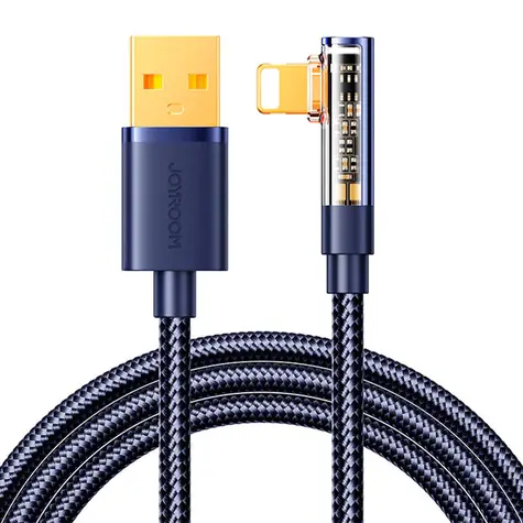 Joyroom S-UL012A6 Úhlový nabíjecí kabel USB-A (M) - Lightning (M) 3A 1.2m modrá