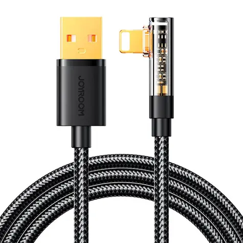 Joyroom S-UL012A6 Úhlový nabíjecí kabel USB-A (M) - Lightning (M) 3A 1.2m černá