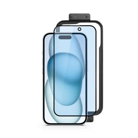 Epico 3D+ Glass Blue Light Protection Ochranné sklo pro Apple iPhone 15 / s instalačním rámečkem