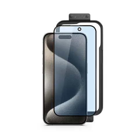 Epico 3D+ Glass Blue Light Protection Ochranné sklo pro Apple iPhone 15 Pro / s instalačním rámečkem