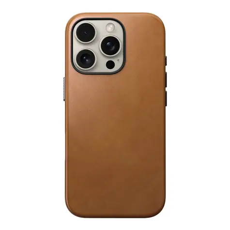 Nomad Traditional Leather Case Kožený kryt pro Apple iPhone 16 Pro english tan