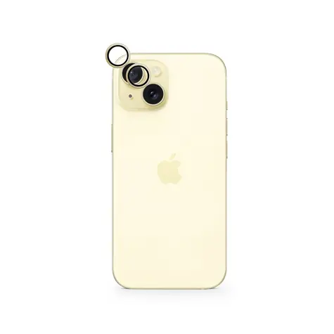 Epico Aluminium Lens Protector Ochranné sklo pro fotoaparát Apple iPhone 15/15 Plus žlutá