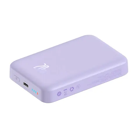 Baseus Magnetic Mini 10000mAh 20W fialová / 20W / 1x USB-C / MagSafe