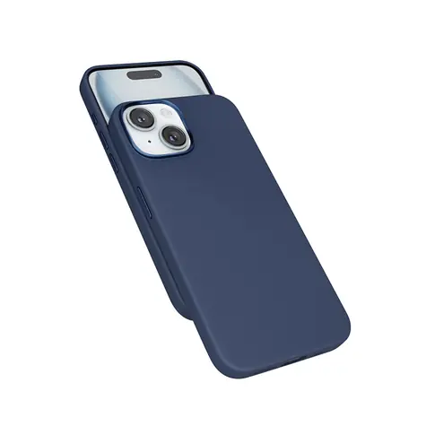 Epico Mag+ Leather Case Zadní kryt s MagSafe pro iPhone 15 Plus modrá