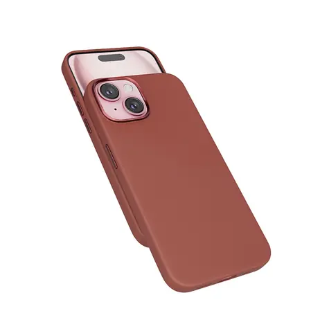 Epico Mag+ Leather Case Zadní kryt s MagSafe pro iPhone 15 Plus hnědá
