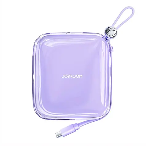 Joyroom JR-L004 Jelly fialová / Power Bank / 10000mAh / kabel USB-C / 1x USB-A / 1x USB-C / 2.4 A 