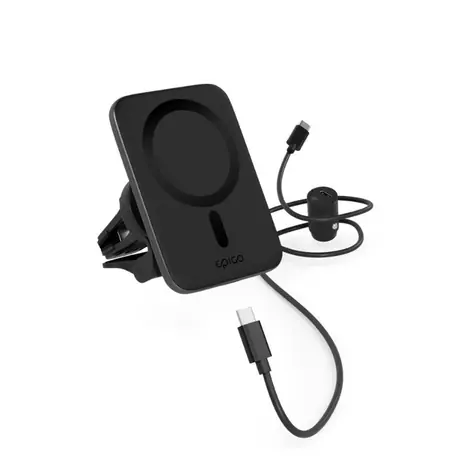 Epico Qi2 Mag+ bezdrátová autonabíječka 15W černá