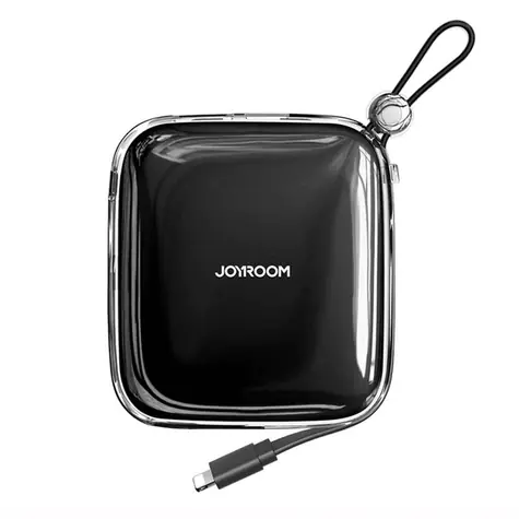 Joyroom JR-L003 Jelly černá / Power Bank / 10000mAh / 22.5W / kabel Lightning / 1x USB-A / 1x USB-C / 3 A