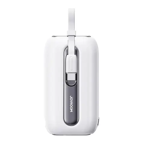 Joyroom JR-L013 Colorful bílá / Power Bank / 10000mAh / 12W / kabel USB-C a Lightning / 1x USB-C / 3 A