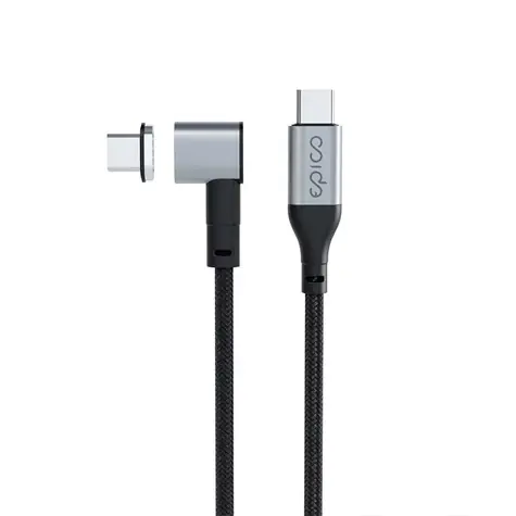 Epico Magnetický pletený nabíjecí kabel USB-C na USB-C 2m šedá