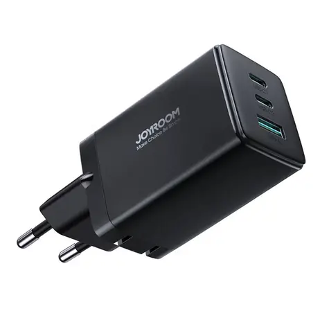 Joyroom TCG01 černá / Nabíjecí adaptér / 65W / kabel USB-C / 1x USB-A / 2x USB-C / 3 A 
