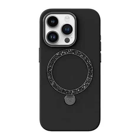Joyroom PN-15L2 Case Dancing Circle ochranný kryt s MagSafe pro Apple iPhone 15 Pro černá 