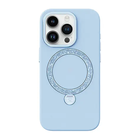 Joyroom PN-15L2 Case Dancing Circle ochranný kryt s MagSafe pro Apple iPhone 15 Pro modrá 