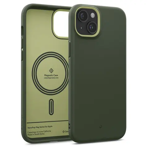 Spigen Caseology Nano Pop Magsafe ochranný kryt pro Apple iPhone 15 zelená